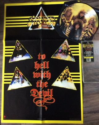 Rare Stryper Limited Edition 8144 To Hell With The Devil Poster Vinyl Lp Record