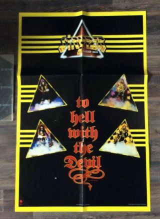 RARE Stryper Limited Edition 8144 To Hell With The Devil Poster Vinyl LP Record 3
