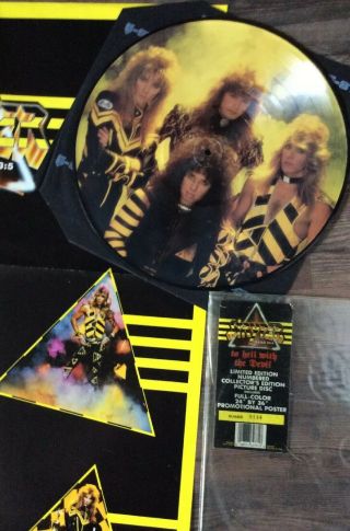 RARE Stryper Limited Edition 8144 To Hell With The Devil Poster Vinyl LP Record 5