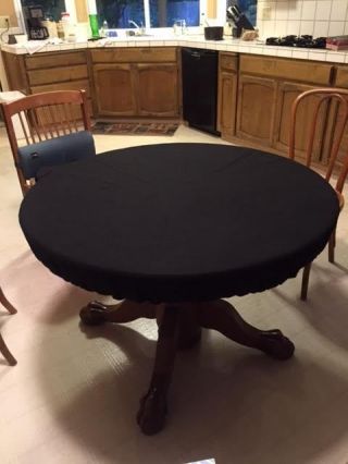 Black Poker Felt Table cloth for 60 