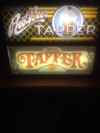 Root Beer Tapper And Budweiser Arcade Marquee Light Sign Shape
