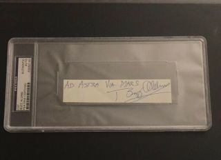Buzz Aldrin Signed Cut Signature Apollo 11 W/inscription Psa 83950140