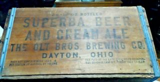 U - Permit Beer Box " Supera Beer And Cream Ale Olt Bros Brewing Co.  Dayton,  Ohio "