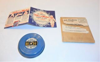 1938 Wheaties Cereal Advertising The Jack Armstrong Hike - O - Meter With Package