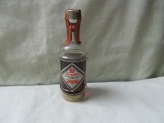 1937 Jarzebinowka Rowanberry Cordial Miniature Bottle / Empty / Warsaw Poland