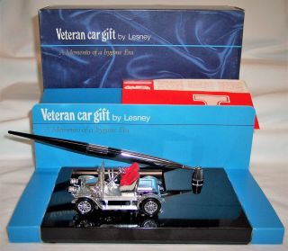 “matchbox” Giftware Y - 2 Renault Silver Plated On Pen Stand Yesteryear Nmib