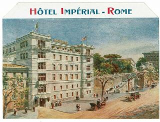 Hotel Imperial Luggage Deco Label (roma)