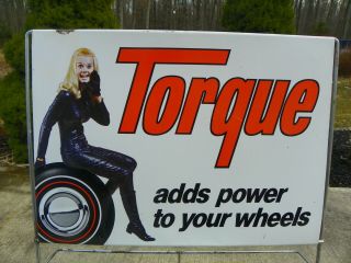 Torque Automotive Products Rack With Redline Tire And Pin Up Girl Sign