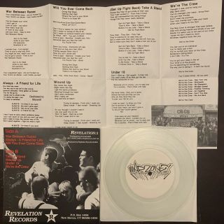 WARZONE LESC 7” CLEAR /300 Youth Of Today Gorilla Biscuits Burn Madball NYHC LP 2