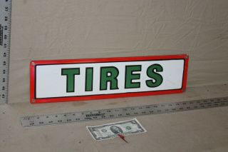 Conoco Tires Dealer Porcelain Metal Sign Gas Oil Car Truck Service Garage 66
