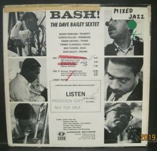 DAVE BAILEY Sextet BASH Jazz Line DG Lp JAZ - 33 - 01 w/ Kenny Dorham 2