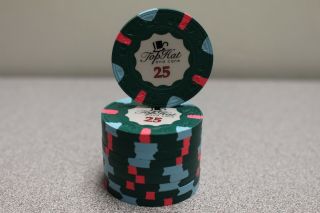 10 Classic Wthc Top Hat And Cane Paulson $25 Poker Chip - Very Hard To Get