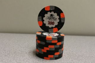 10 Classic Wthc Top Hat And Cane Paulson $100 Poker Chip - Very Hard To Get