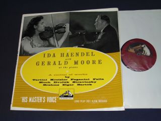 Ida Haendel Gerald Moore Violin Piano Recital Uk Hmv Clp 1021 Lp M - /ex