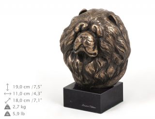 Chow Chow,  Dog Bust Marble Statue,  Artdog Limited Edition,  Usa