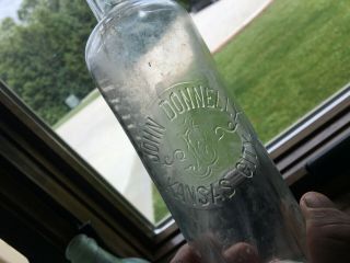 Rare 1880 ' s Kansas City Missouri Whiskey Bottle John Donnelly 2