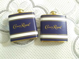 2 Crown Royal Flasks,  Purple,  White,  Gold - Baltimore Ravens