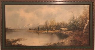 Antique Oil Painting Signed Preston Framed By Franklin Framing Chicago