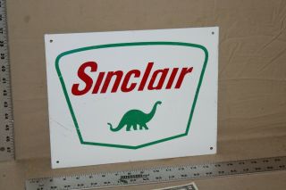 Sinclair Gasoline Station Dino Painted Tin Metal Sign Gas Oil Garage Service Car
