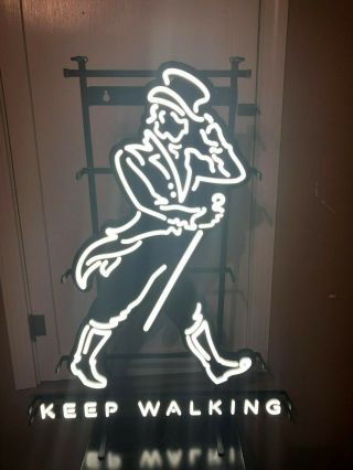 Johnnie Walker " Keep Walkin G " Led Bar Sign Man Cave Garage Whiskey Rum Whisky