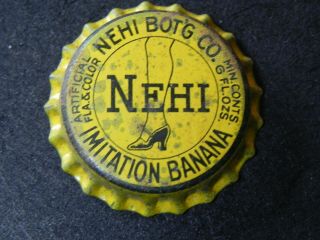 Vintage Nehi Leg Soda Beverage Bottle Cap Imitation Banana 6 Oz C