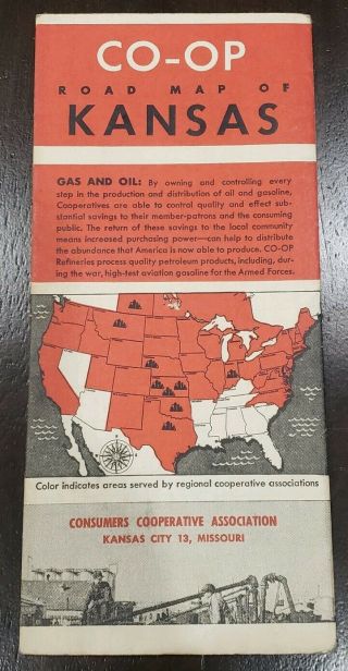 Vintage Co - Op Kansas Road Map