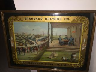 Standard Brewing Co.  (mankato,  Mn) Execution Tin Litho Sign - Circa 1900