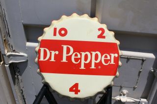 Dr.  Pepper Factory Bottle Cap Sign Porcelain 10 2 4 Vintage Authentic