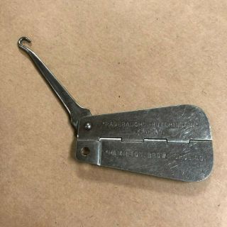 Hamilton Brown Shoe Co Kansas Combination Shoe Horn Button Hook – Metal Foldable