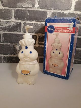 1997 Benjamin & Medwin Inc Ceramic Pillsbury Dough Boy Soap Dispenser