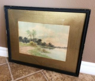 Signed Luella Laird Vintage Watercolor from late 1800s early 1900s 2