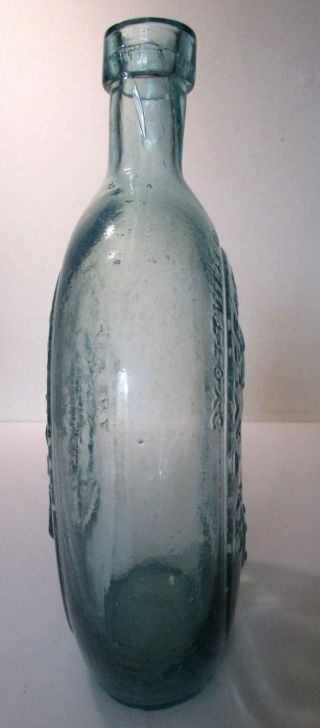 Antique Civil War Washington General Taylor Dyottville Glass Bottle Flask 8