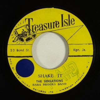 Sensations & Baba Brooks " Shake It/juvenile Delinquent " Reggae 45 Treasure Isle