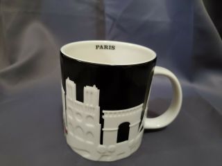 Starbucks Paris Black And White Relief Mug