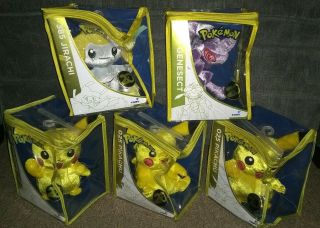 Pokemon 20th Anniversary Pikachu,  Jirachi & Genesect Plushie Set