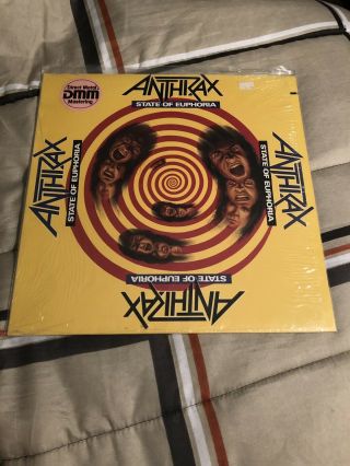 Anthrax - State Of Euphoria Lp Vinyl 1st Press Thrash Merallica Slayer Megadeth