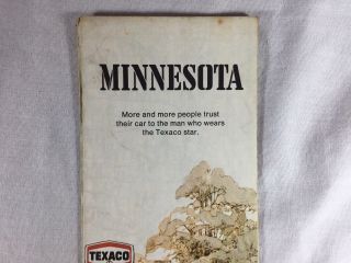 1974 Vintage Texaco Minnesota Road Map Gas Oil Service Oil Filling MN 2