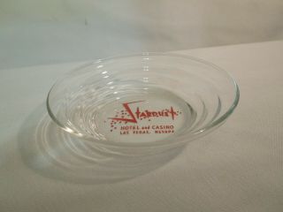 Vintage Stardust Hotel & Casino Las Vegas Rare Clear Glass Ashtray 1959