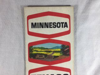 Vintage 1970 Minnesota Texaco Road Map Gas Oil Service Station MN 2