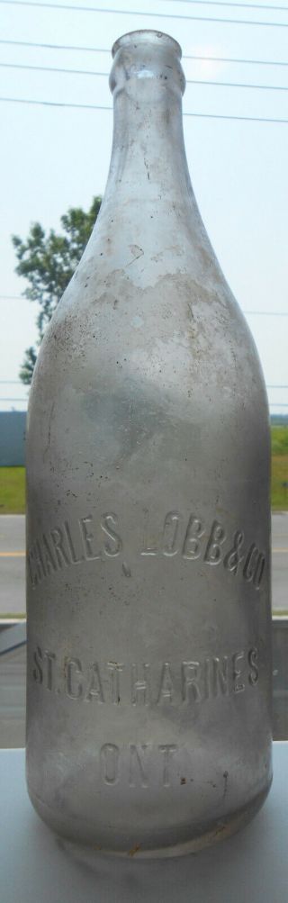 Very Rare Charles Lobb & Co.  St.  Catharines,  Ontario Canada B.  I.  M.  Quart Soda