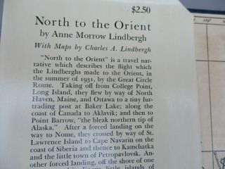 Charles Lindbergh Anne Morrow Signed North to the Orient 1st Edition 1935 3