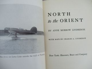 Charles Lindbergh Anne Morrow Signed North to the Orient 1st Edition 1935 4