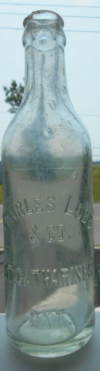 Very Rare - Charles Lobb & Co.  St.  Catharines,  Ontario Canada Handmade Pint Soda