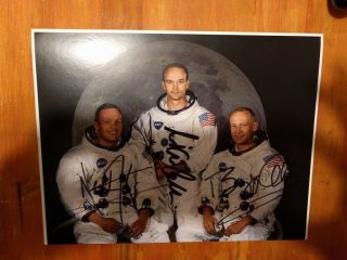 Neil Armstrong Buzz Aldrin Michael Collins Signed Apollo 11 Photograph