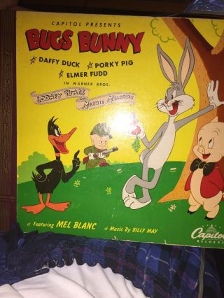 Vintage 1947 Bugs Bunny Porky Pig Mel Blanc 78 Rpm Record Set Capitol Complete