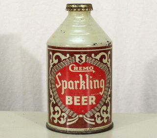 Cremo Sparkling Irtp Crowntainer Cone Top Beer Can Britain,  Connecticut Conn