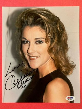 Celine Dion Signed 8x10 Photo Authentic Autograph Grammy Titanic Psa Jsa Bas