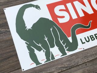 Large Sinclair Oils Dinosaur Porcelain Sign 48” X 17” 7