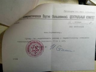 Joseph Stalin autograph signed document russian/soviet leader 2
