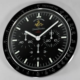 Omega Speedmaster 50th Anniversary Dealers Showroom Display Wall Clock